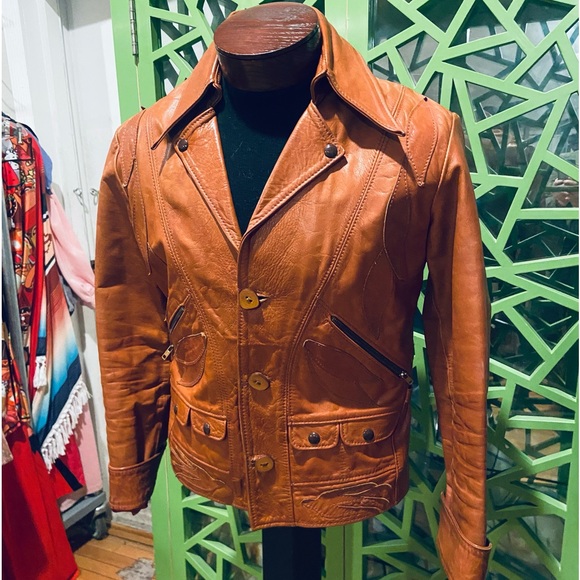 East West Leathers San Francisco Vintage STATEMENT PIECE Leather Jacket - Picture 3 of 14